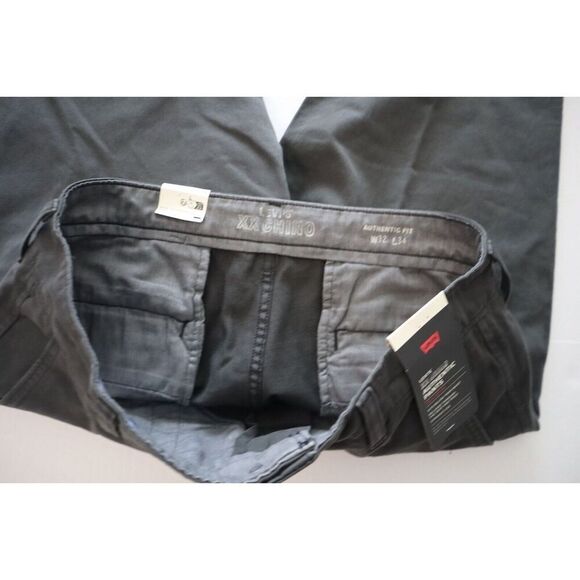 Levi's XX Chino A57530010 Men's Sz 32x34 Black Authentic Straight Leg Pants - Picture 3 of 14
